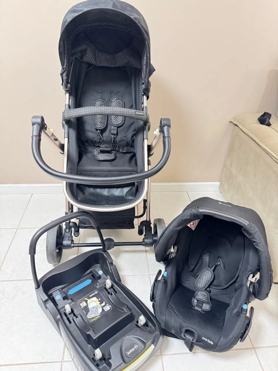 Carrinho de Bebê Safety 1st com Bebê Conforto - Foto 4
