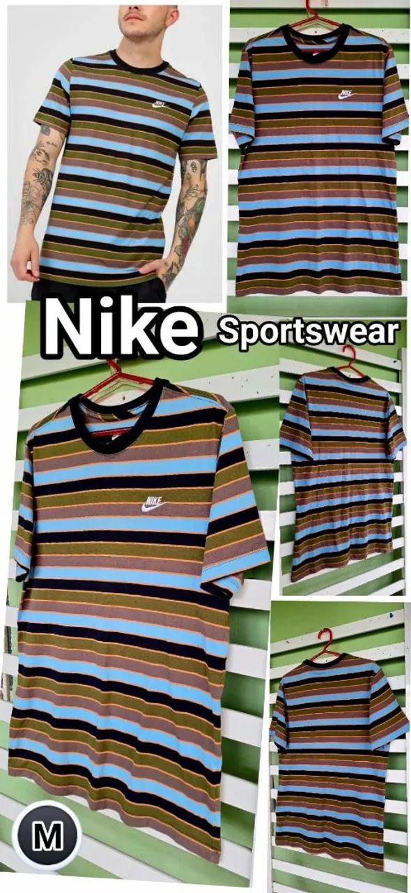 Estilosa Camiseta Nike Sportswear Club Preto/Azul Tamanho Médio Novaaa Mtooo Lindaaa!!!