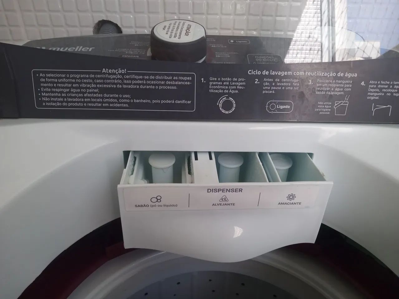 Máquina de lavar Máquina de lavar Mueller 8KG automatica semi nova - Foto 4