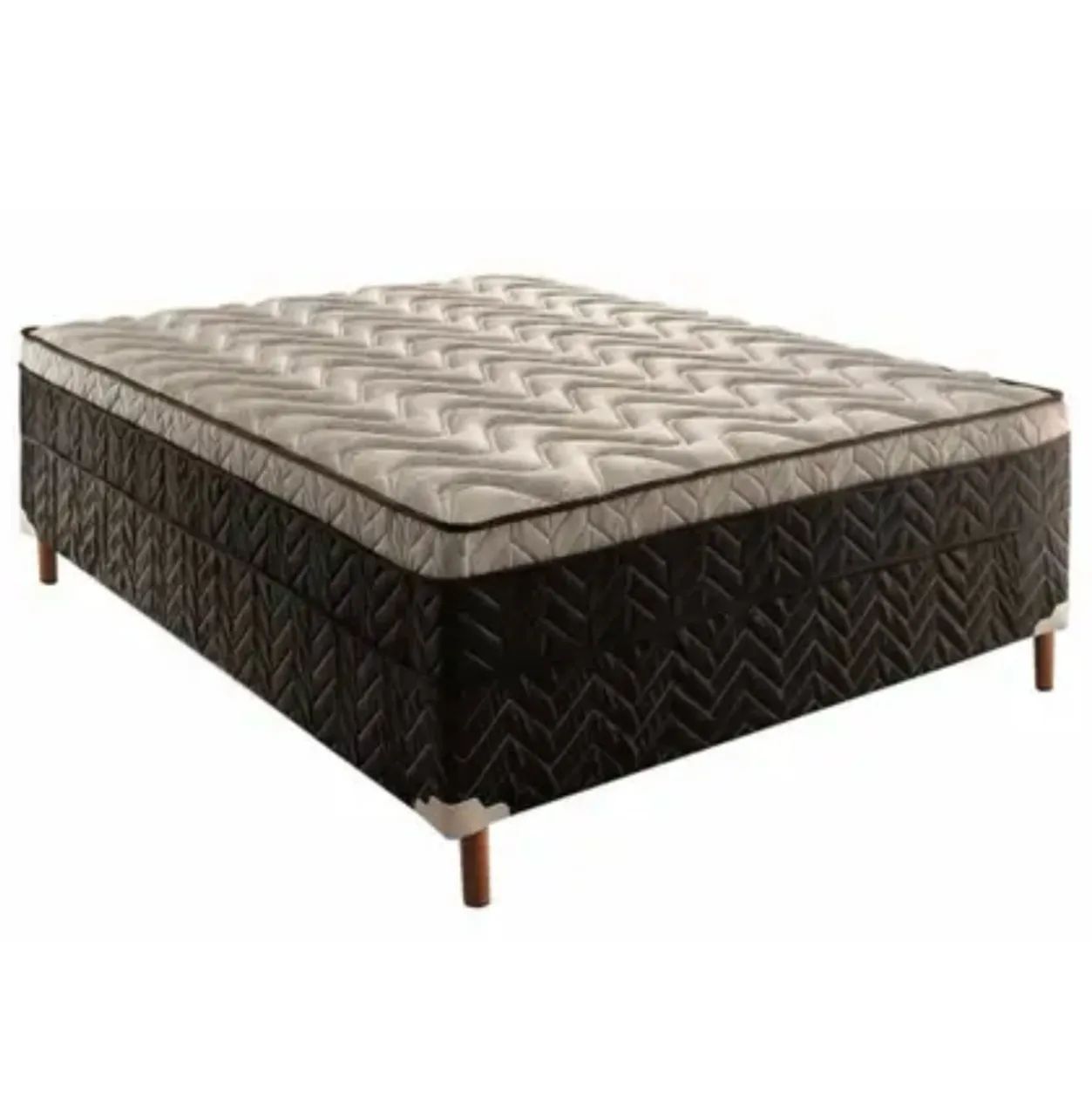 Cama Box Casal Com Colchão Conjugado Pasquale Paropas - Foto 2