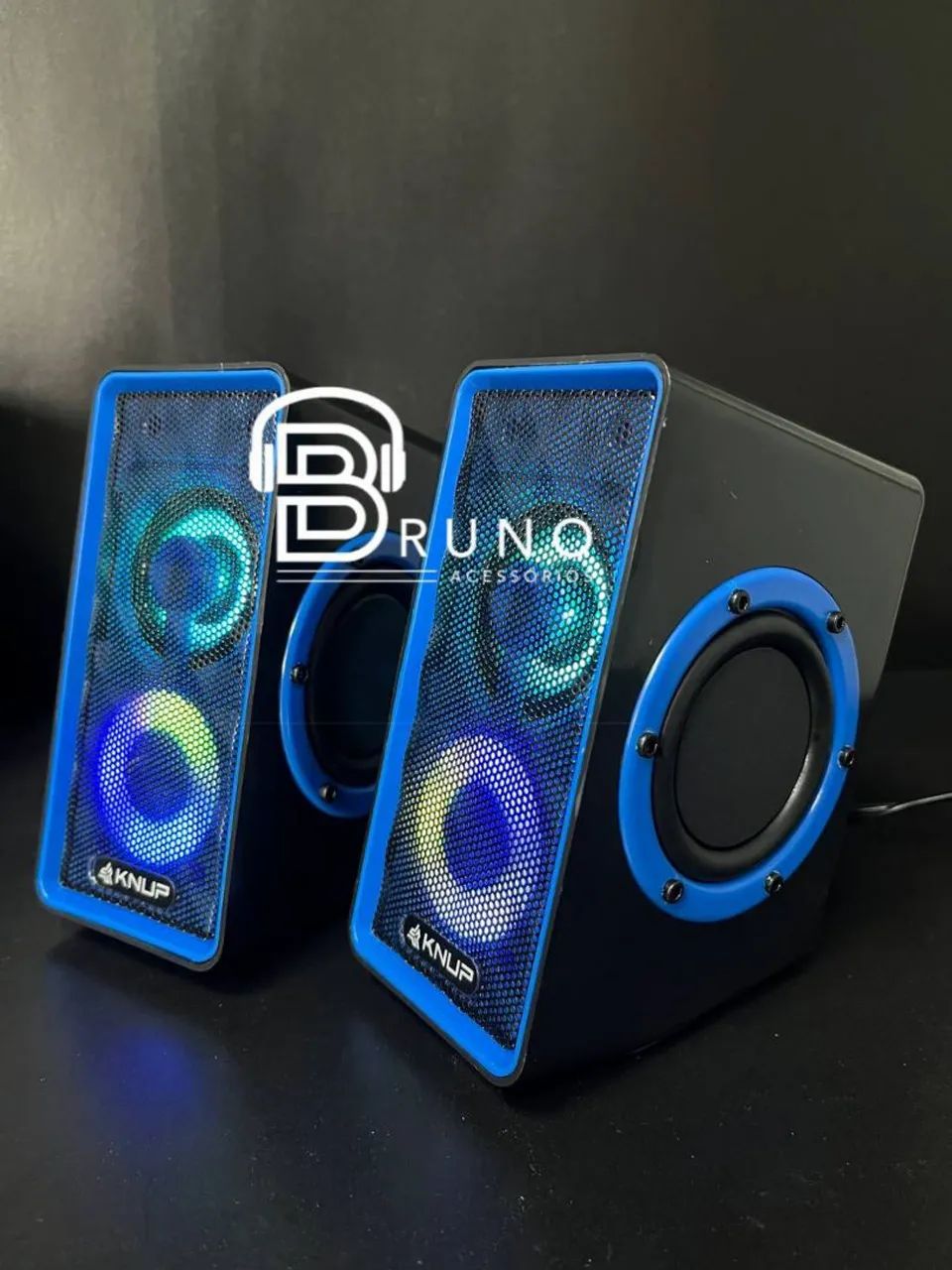 Caixa de Som para Computador com LED RGB - 2.1 Canais