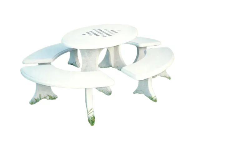 Conjunto Mesa Oval 1,38m com 4 bancos curvos