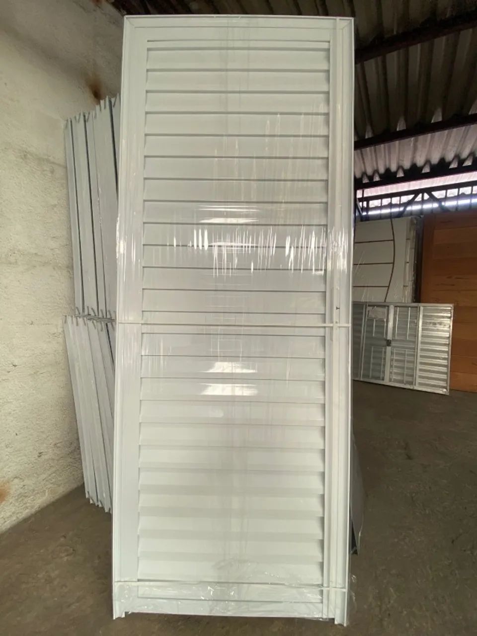 PROMOTION - WHITE ALUMINUM DOOR 2.10X60, 70 OR 80