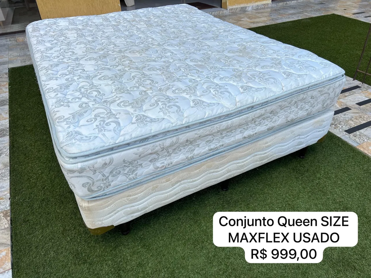 CAMA 1,98mt x 1,58mt Conjunto Queen Size Maxflex Usado
