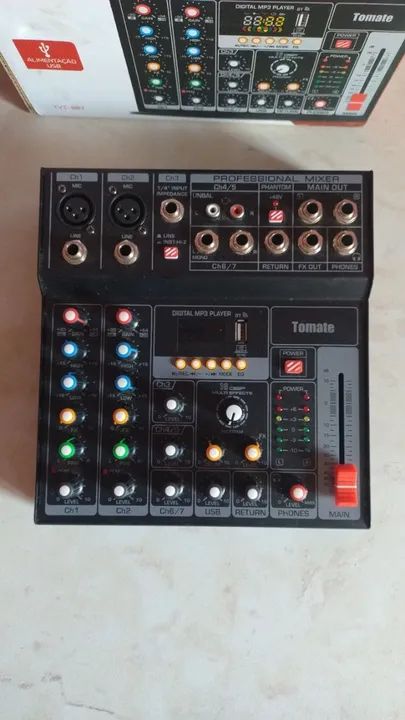 Mesa de Som Profissional (Tomate 7)