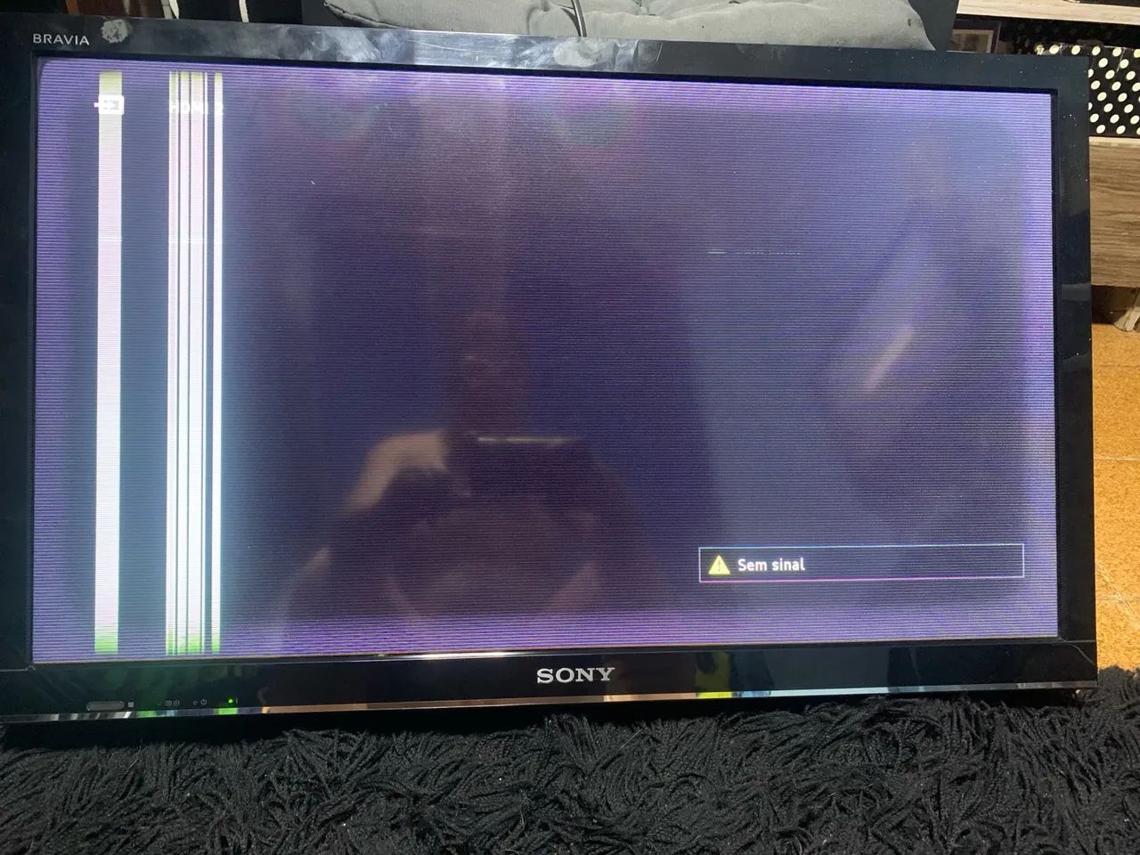 TV Sony Bravia com defeito na tela