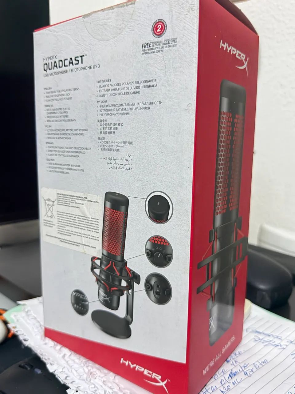 Hyperx QuadCast USB Microfone Condensador Gamer - Foto 3