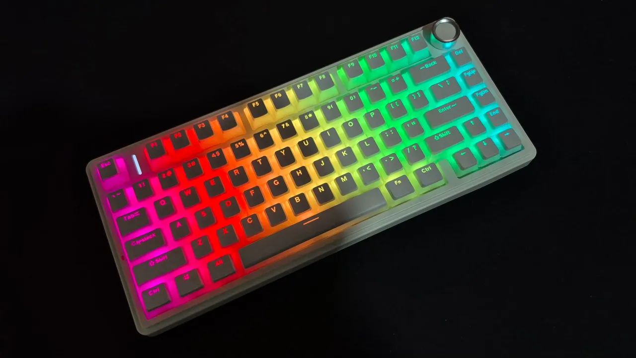 Teclado Gamer Mecânico Aula F75 + Pudding Keycaps<br>