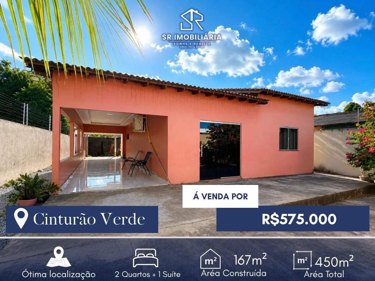 Vende-se casa no cinturão verde com 3 quartos 