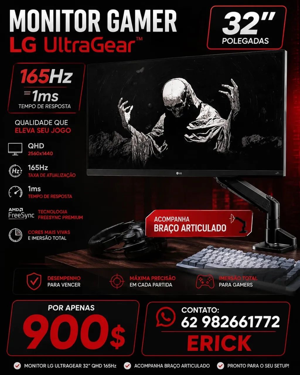 Monitor 165hz 32? LG
