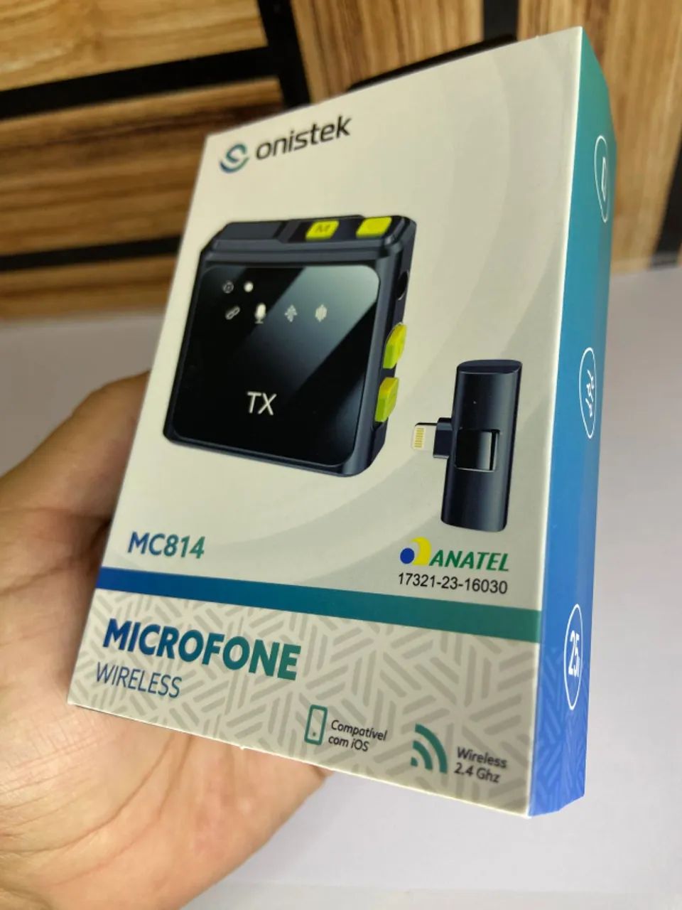 Microfone Lapela Wireless sem Fio Anatel - MC814 Onistek an6