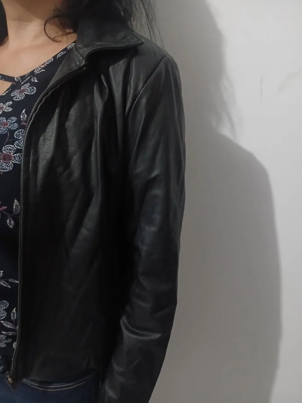 Jaqueta de couro feminina P - Foto 5