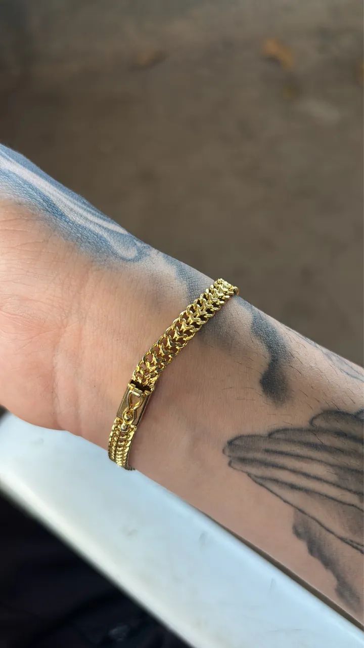 Pulseira banhada a ouro 8 milésimos - Foto 2