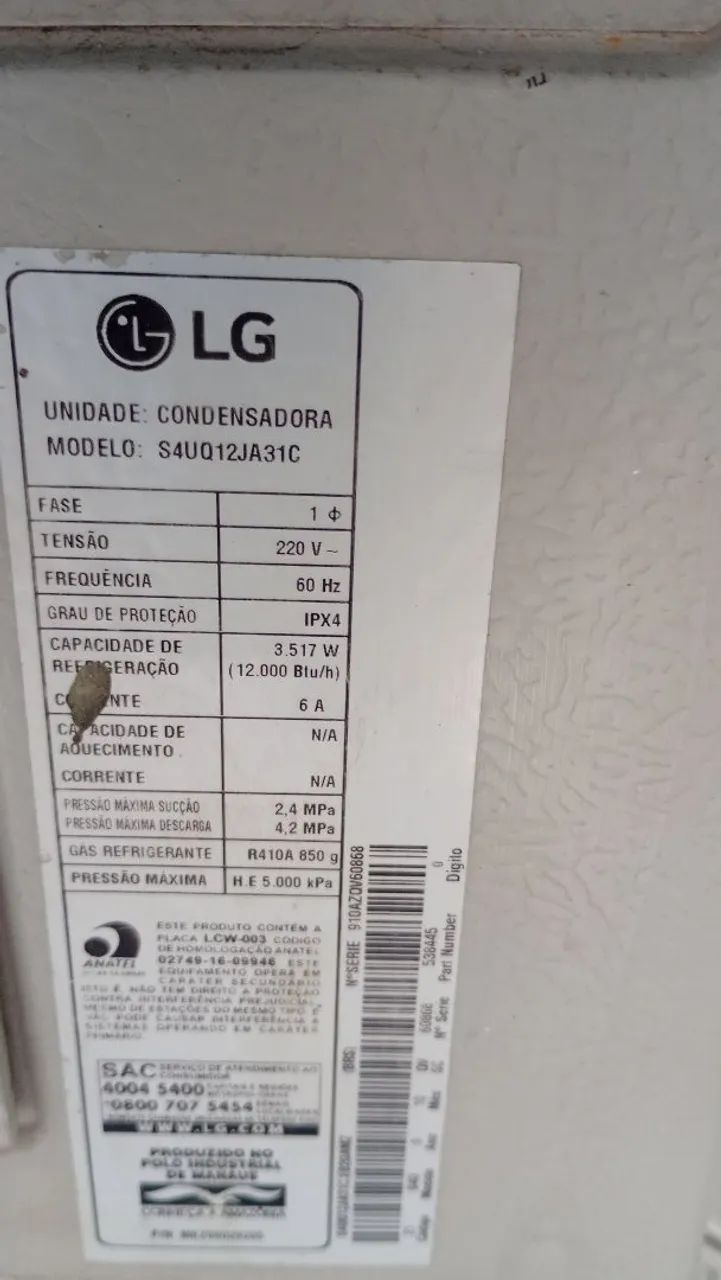 Split 12000 BTUs inverter LG - Foto 2