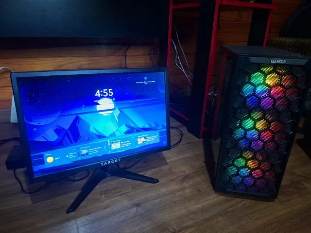 Pc Gamer com Monitor, Mouse RGB e MousePad Grande