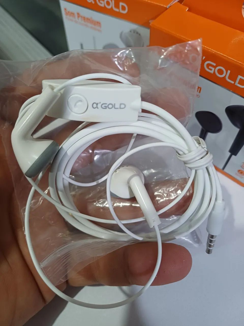 Fones de ouvido branco original da A'Gold  - Foto 4