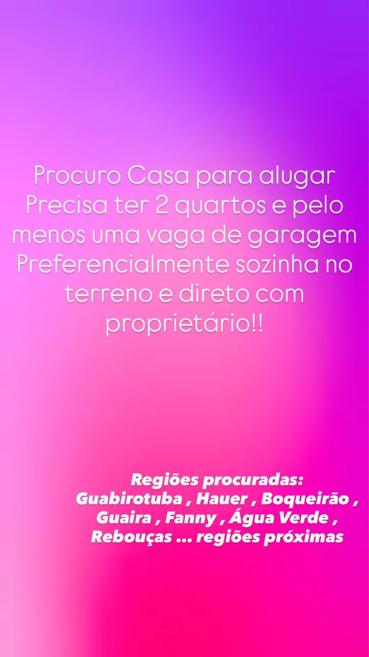 PROCURO INDICAÇÕES 