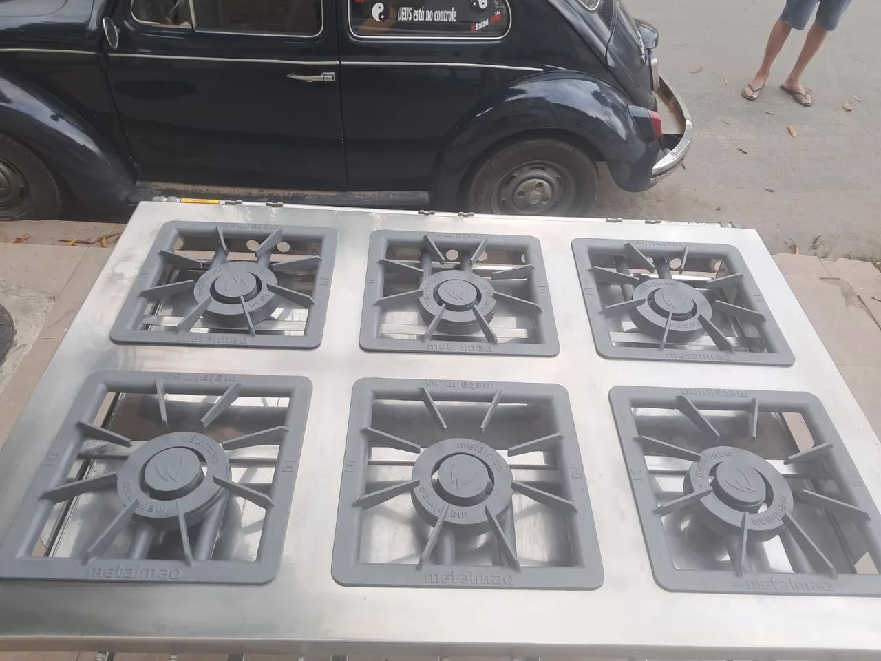 FOGÃO 6 BOCAS TODO DE AÇO 