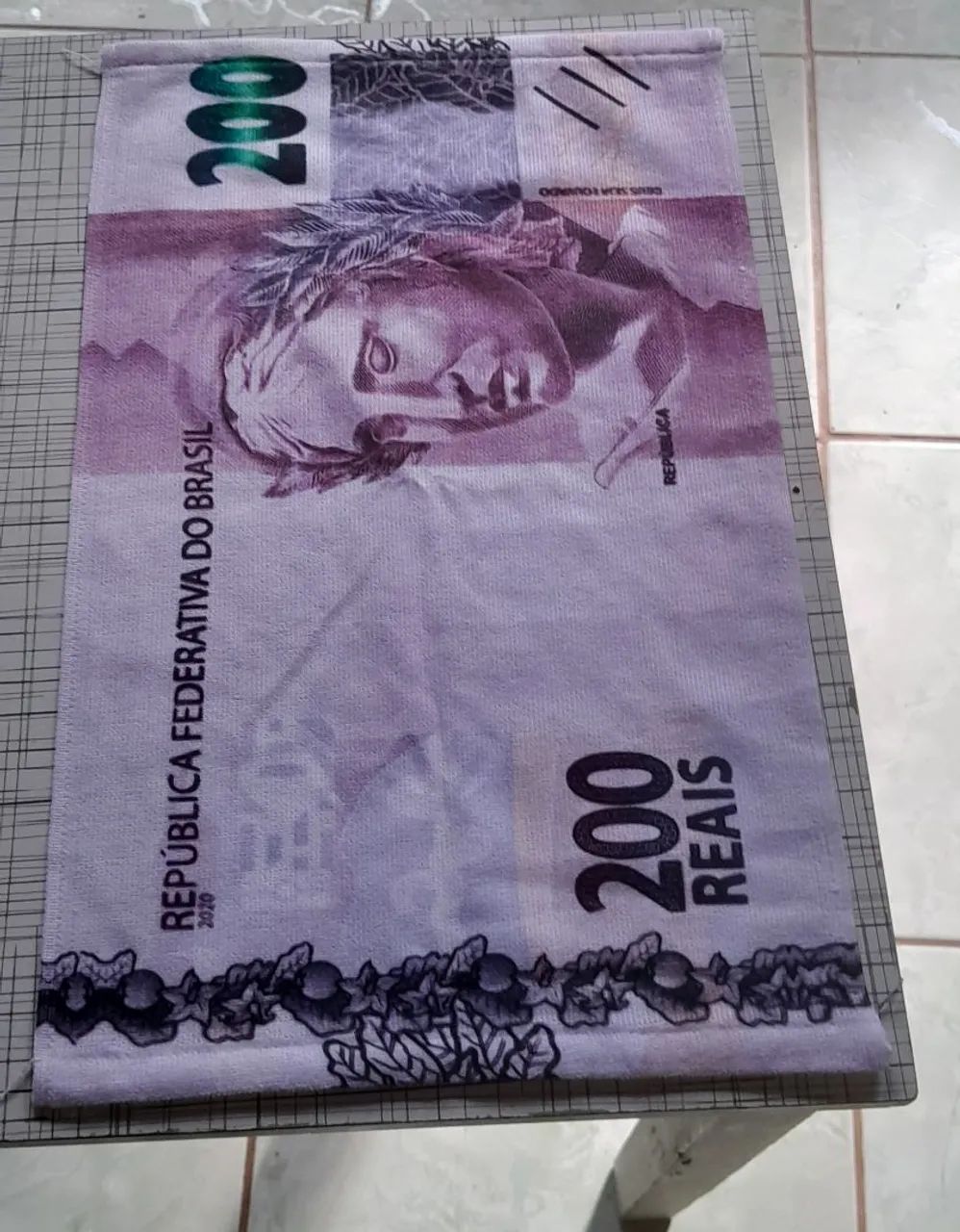 Toalha de Rosto Estampada - Notas de Dinheiro (Real, Dólar ou Euro) - Foto 2