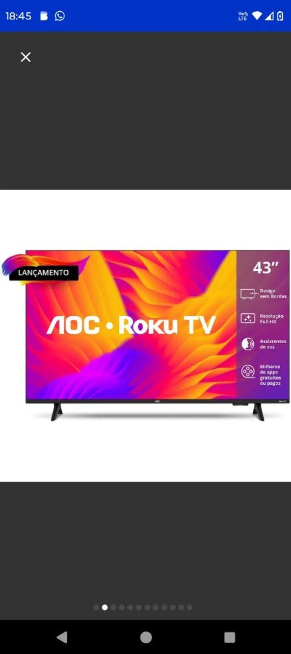 Tv nova 43 polegadas, 2 meses de comprada, nota fiscal e tudo certinho 