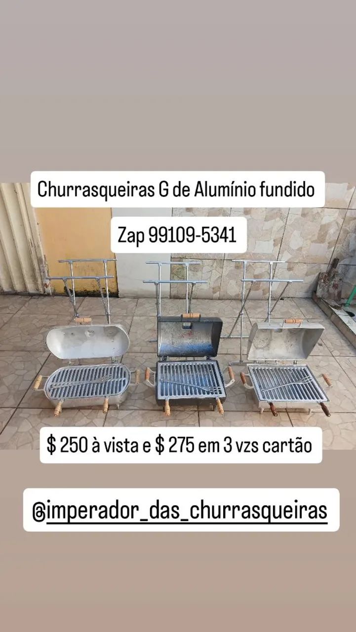 Churrasqueira Grande de Alumínio fundido  - Foto 3