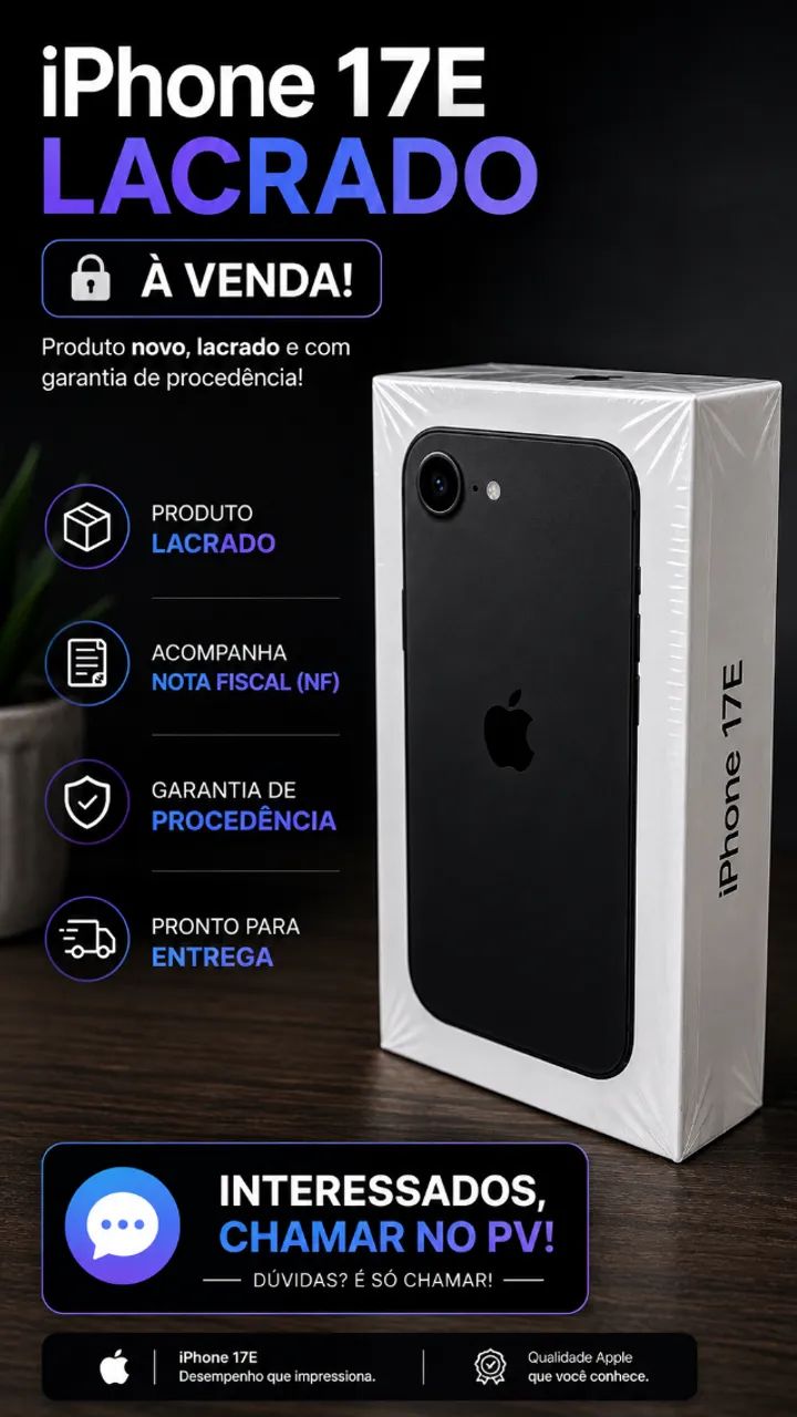iPhone 17E 256GB - Novo e Lacrado  - Foto 3