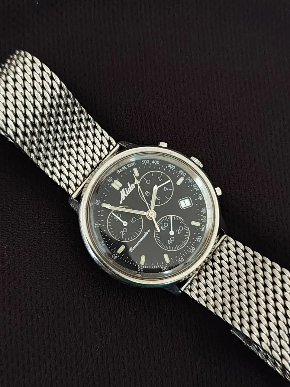 Relógio Mido Commander Ocean Star Aquadura Quartz Cronógrafo 542