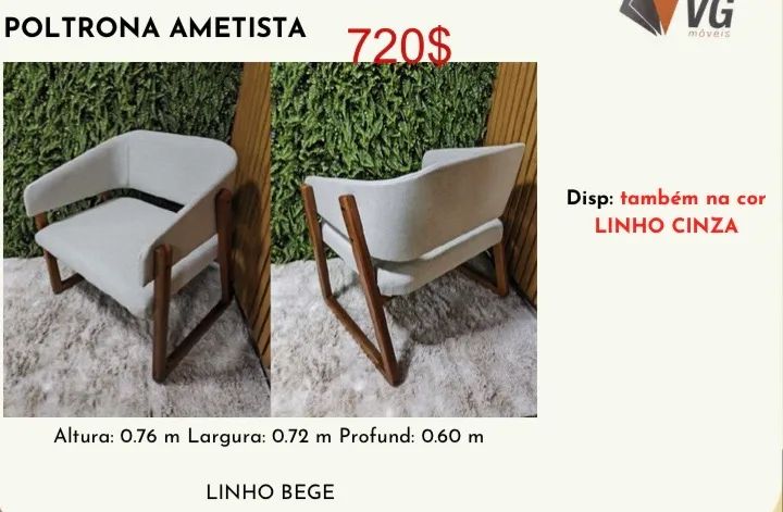 Cadeira em linho