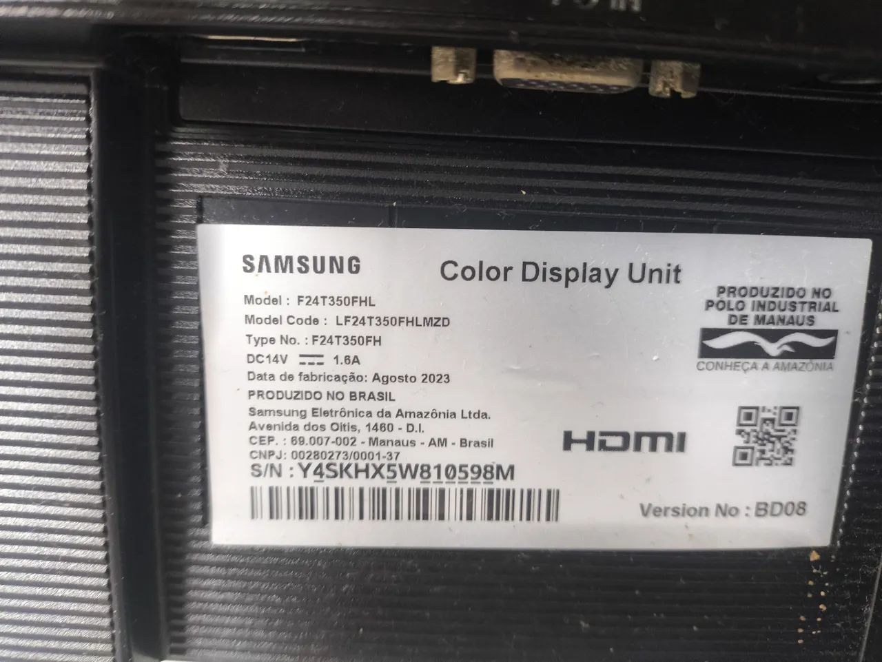 Monitor 24 polegadas com tela trincada aceito cartão  - Foto 3