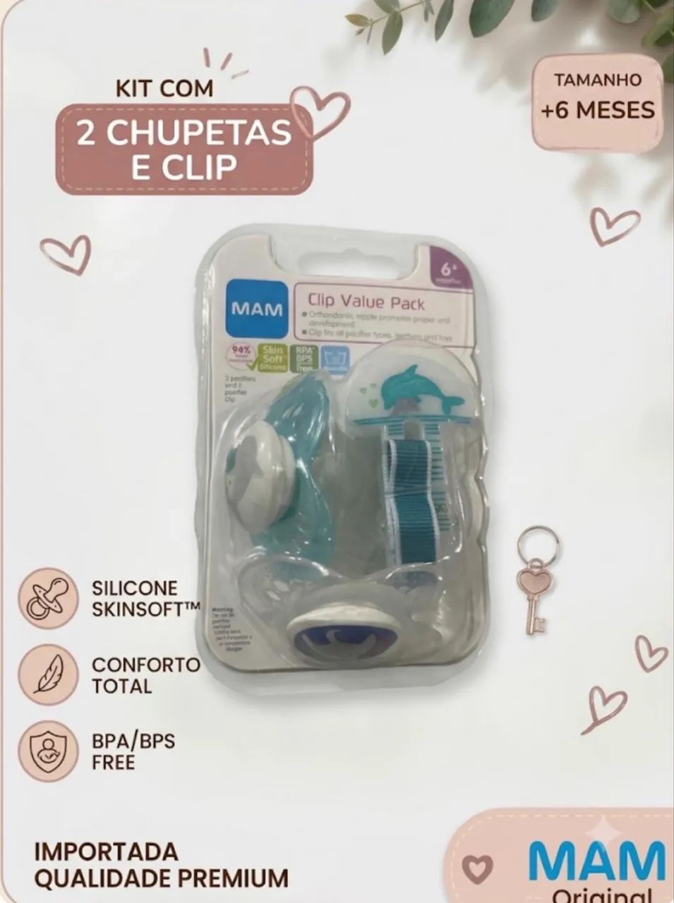 Conjunto chupeta importada