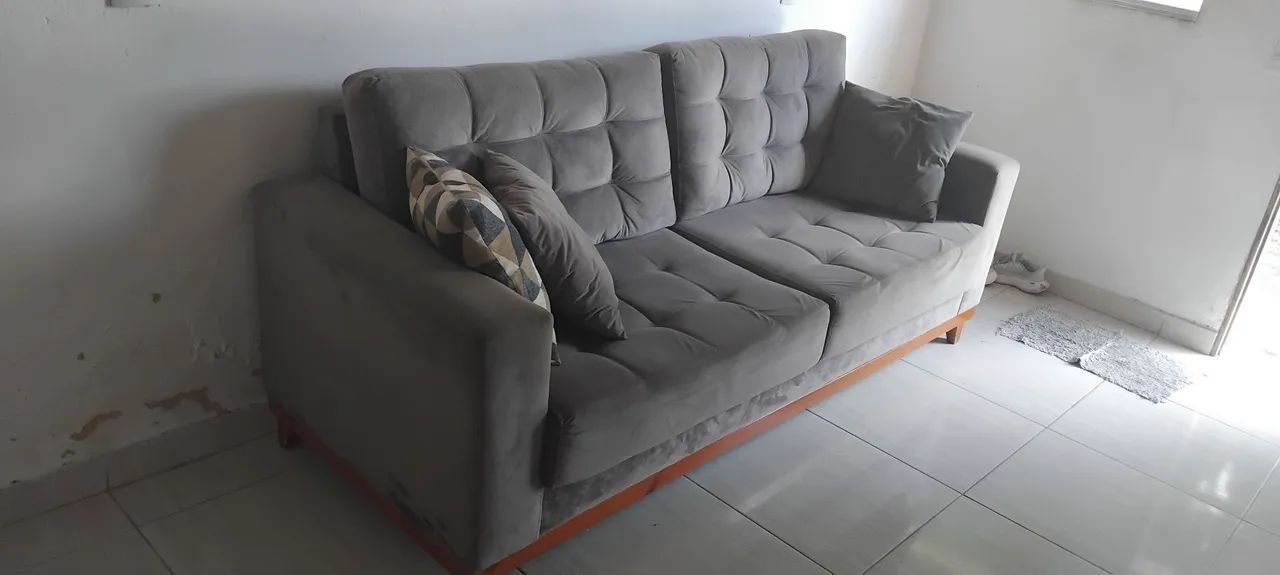 Sofá living 2.10 cinza  - Foto 5