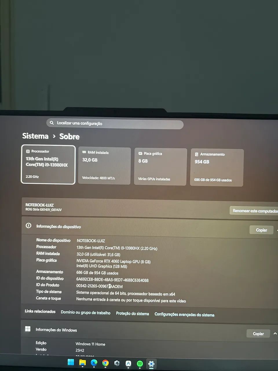 Assus Rog Strix G16 (troco em pc de mesa) - Foto 2
