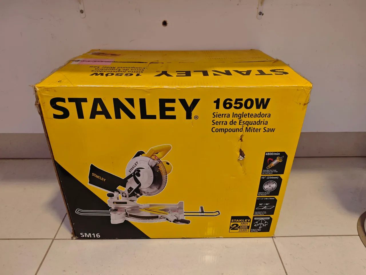 Serra de Esquadria 10" Stanley SM16 1650W 220V - Foto 2