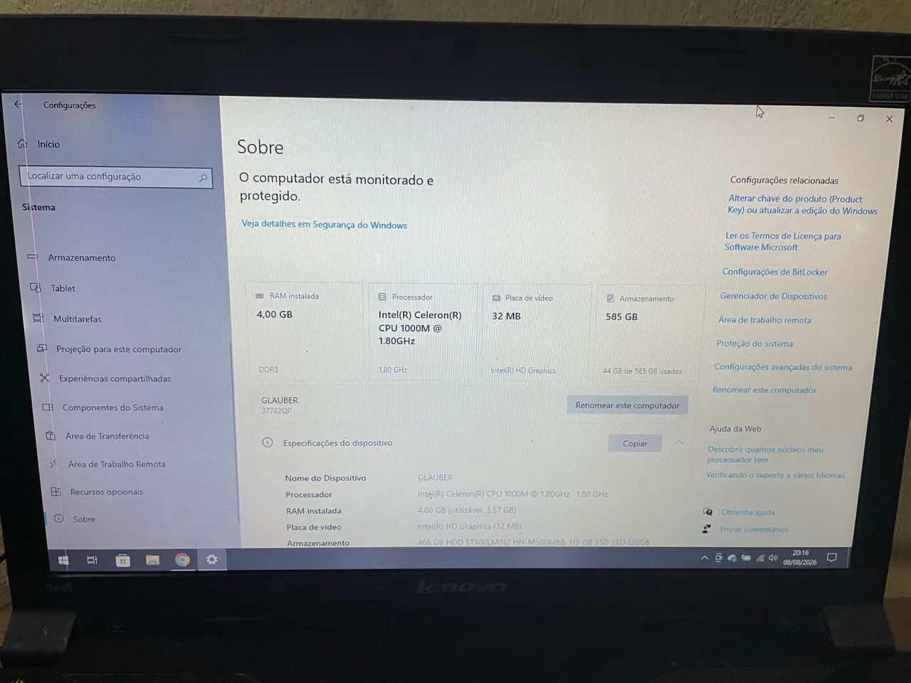 Notebook Lenovo  - Foto 2