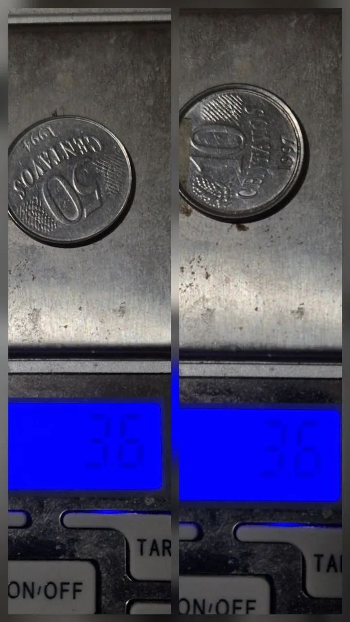 Moeda de 50 centavos ano 1994 ,disco trocado 