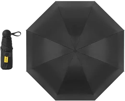 Guarda-chuva com estojo compacto para viagens, leve, portátil,