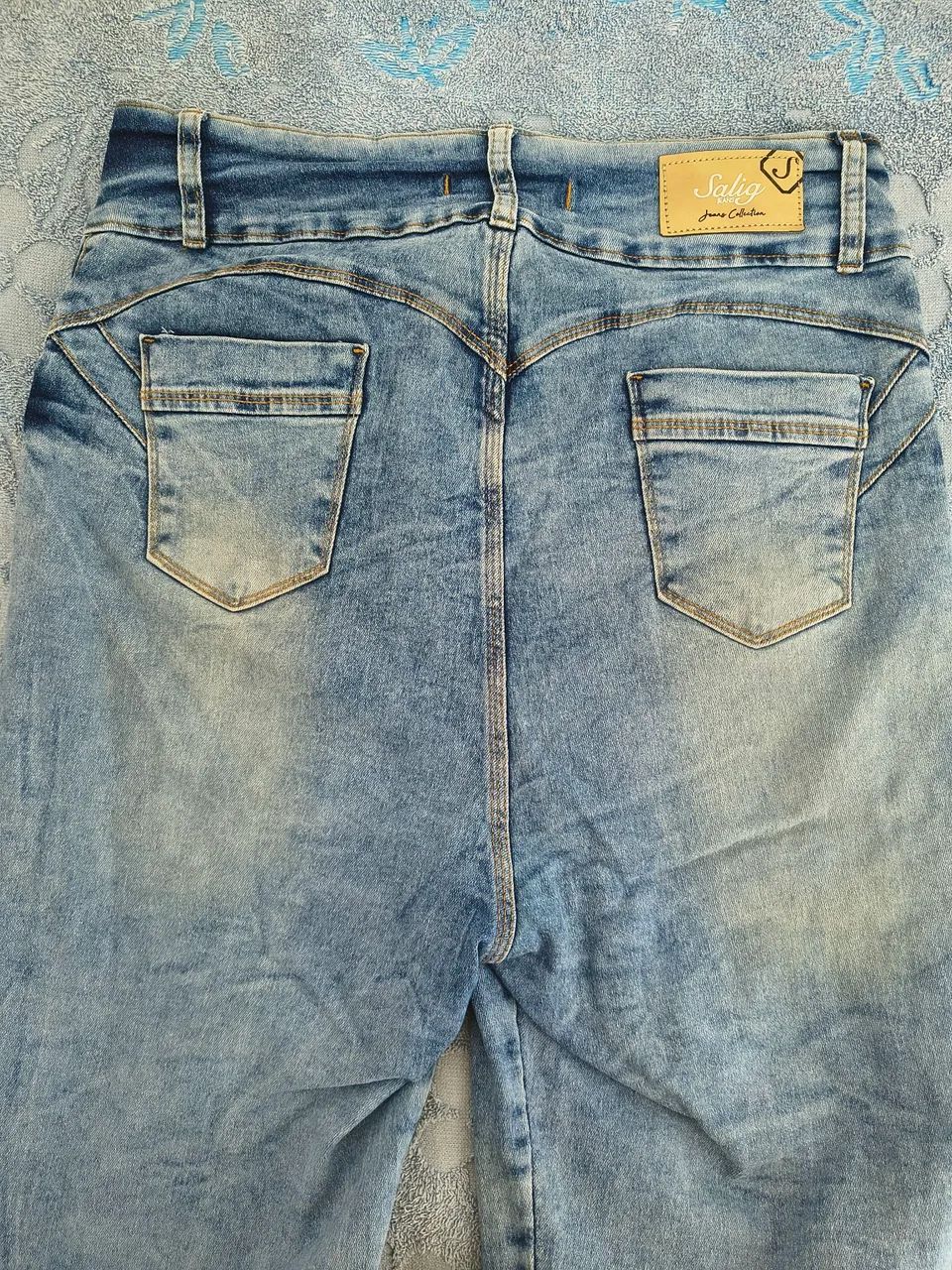 Calça Jeans com Lycra Lavagem Azul Claro - Foto 3