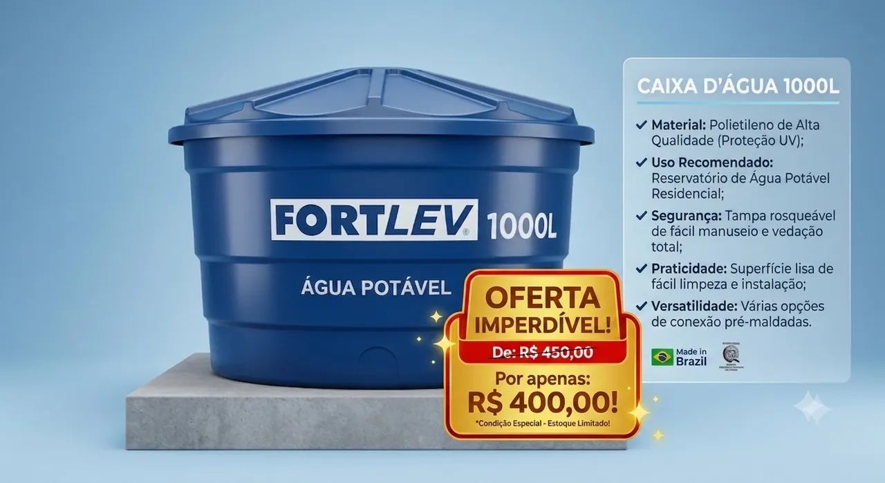 Caixa d?água água FORTLEV 1000L