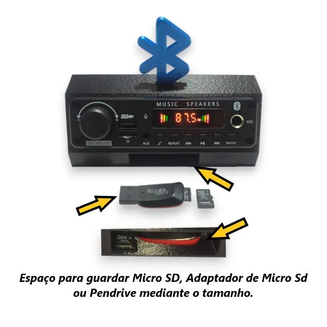 Case Para Placa Bluetooth Amplificada JX-Y18  / USB/TF/FM/MP3  - Foto 5