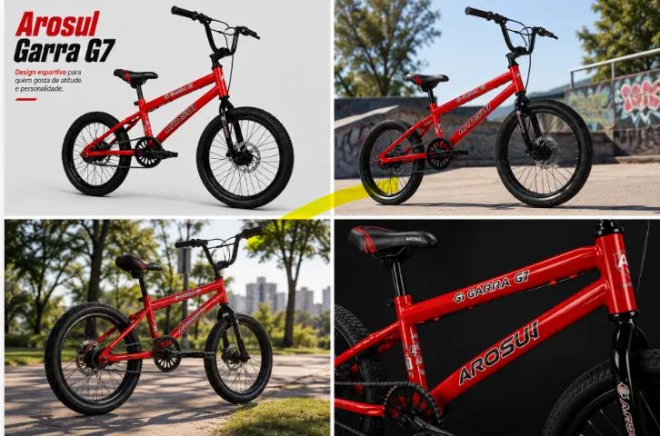 Bicicleta Aro 20 Garra7 Disc  Vermelha - Foto 2