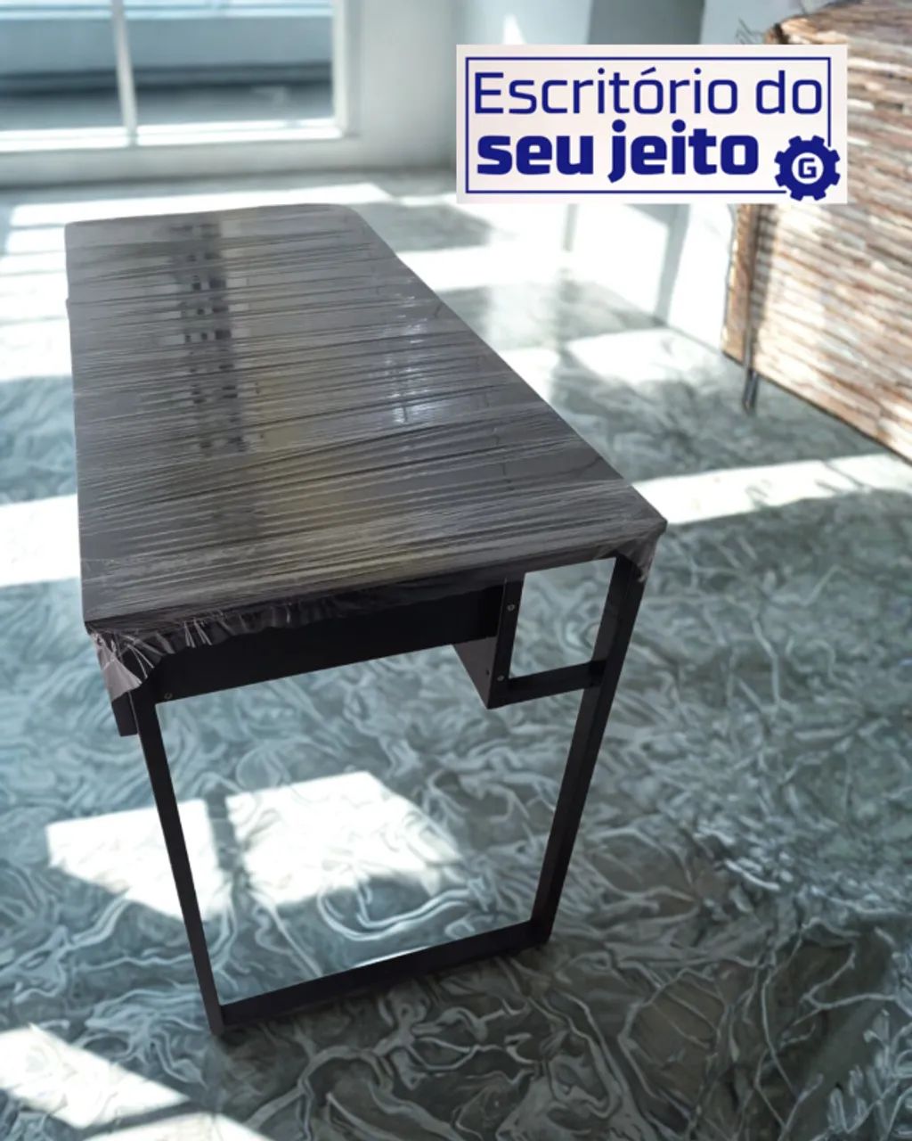 Mesa Industrial Reforçada 1,1m NOVA Multiuso para Computador Notebook Escritório de Estudo - Foto 3