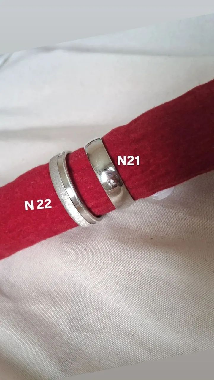 20 aneis de aço inox tipo aliança  - Foto 5