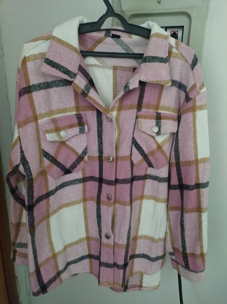 Camisa xadrez rosa 
