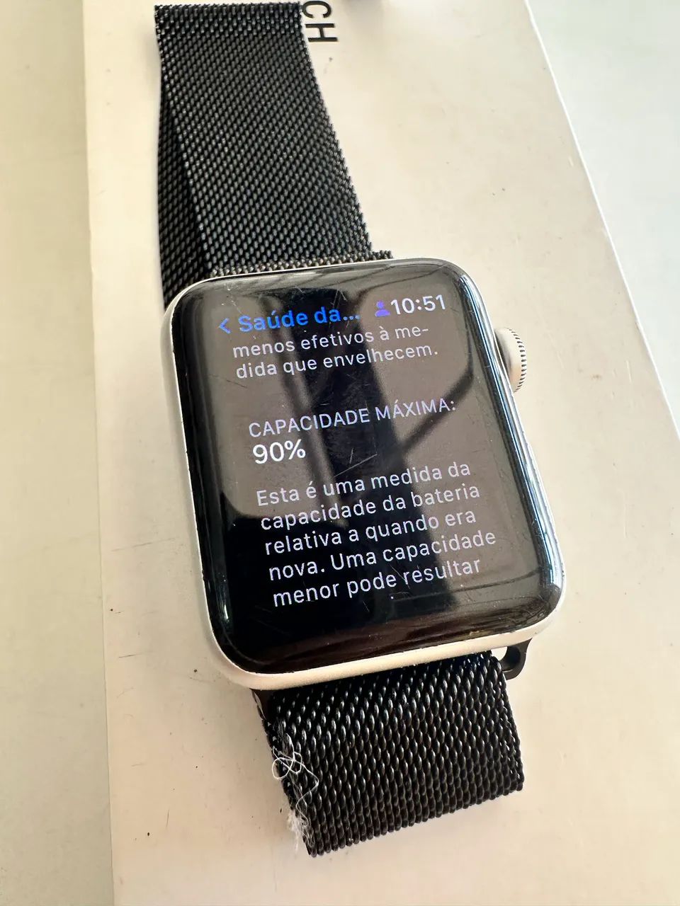 Apple Watch série 3 42mm saúde da bateria 93% - Smartwatches