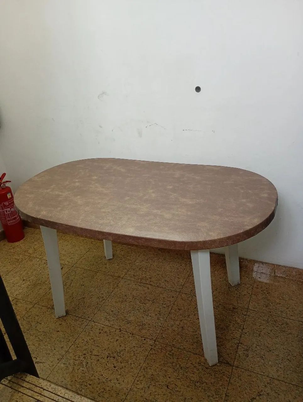 Mesa de plástico oval grande - Foto 3