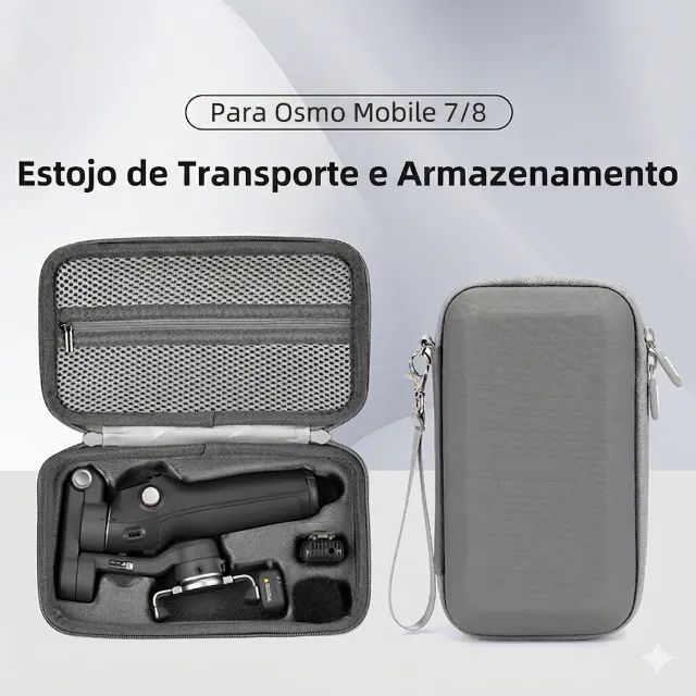 Bolsa Cinza Case pro Estabilizador de Imagens & Vídeos Dji Osmo Mobile7p,8p, Om7pro,om8pro - Foto 4