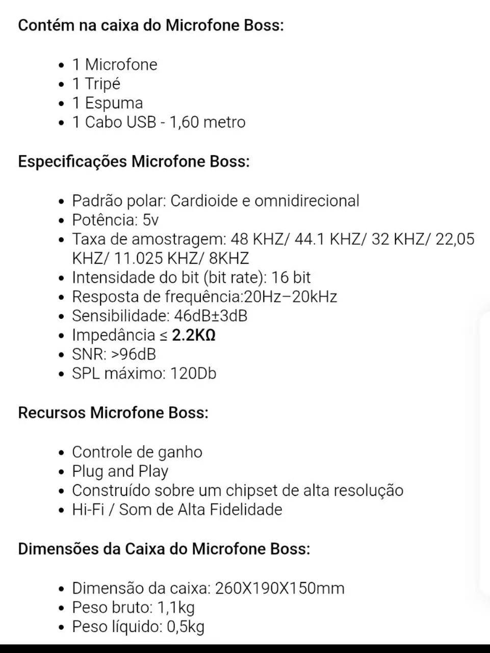 MICROFONE BOSS DT3 - PERFEITO PARA GAME, STREAMING, LIVE, ETC - Foto 4