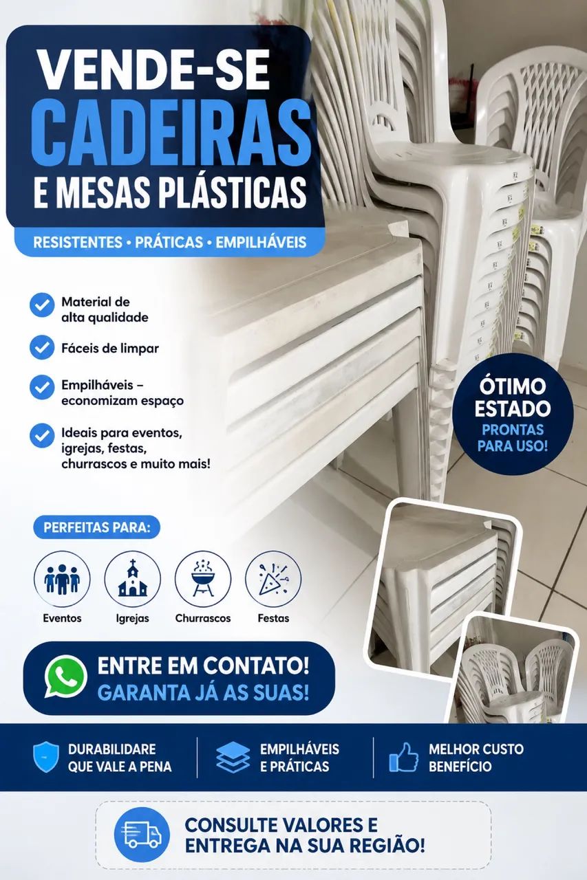Vende-se 5 mesas completas com cadeiras 
