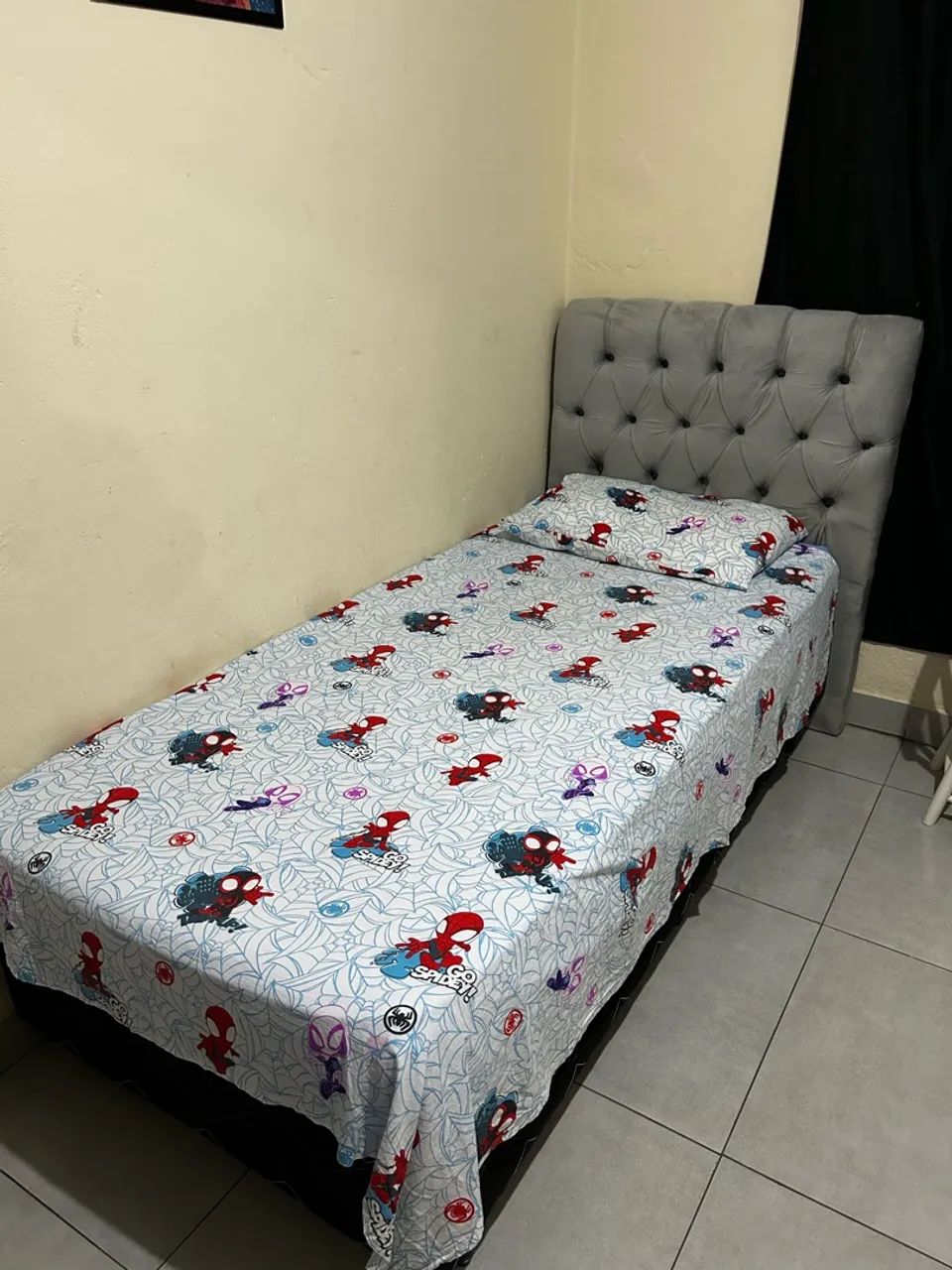 Cama box solteiro + cabeceira 