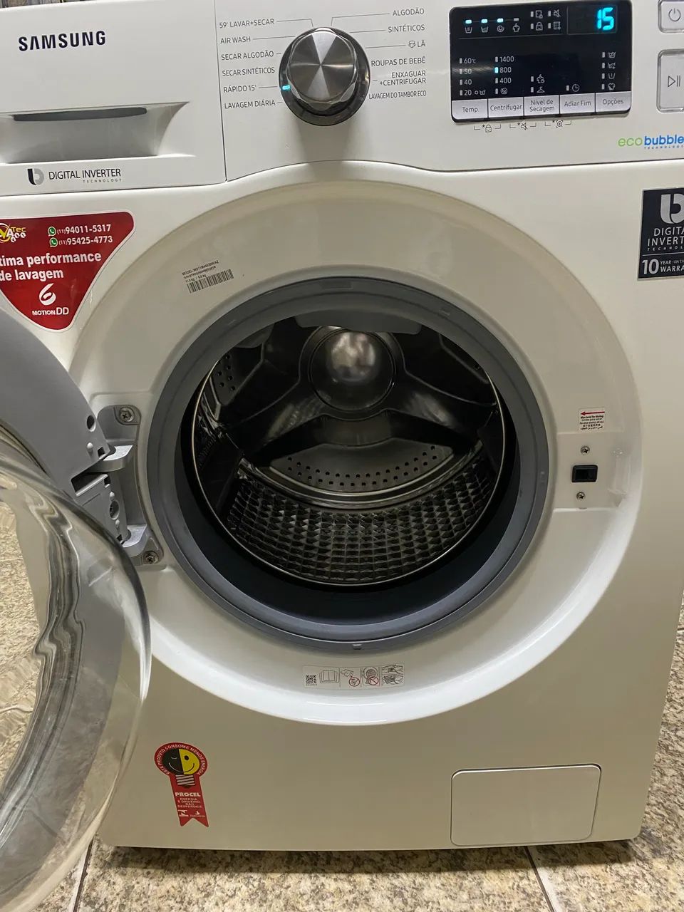 LAVA&SECA SAMSUNG ECOBUBBLE 11KG SEMI NOVA com garantia aceita cartão * - Foto 6
